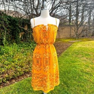 Sunny Yellow Sundress🌺 with Spaghetti Straps for Casual Wear ( Brand AUW )